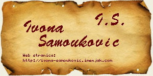 Ivona Samouković vizit kartica